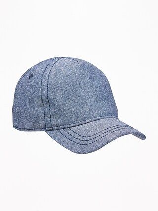 Old Navy Baby Chambray Baseball Cap For Baby Mid Tone Chambray Size 0-6 M | Old Navy US