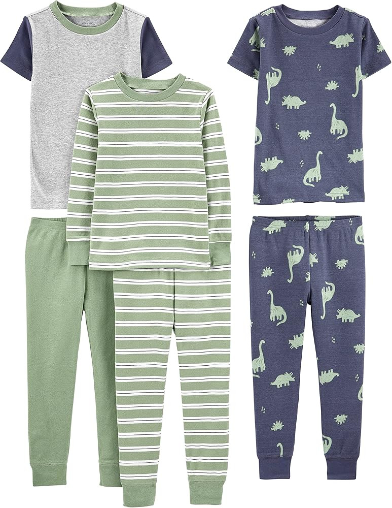 Simple Joys by Carter's Boys' 6-Piece Snug Fit Cotton Pajama Set | Amazon (US)