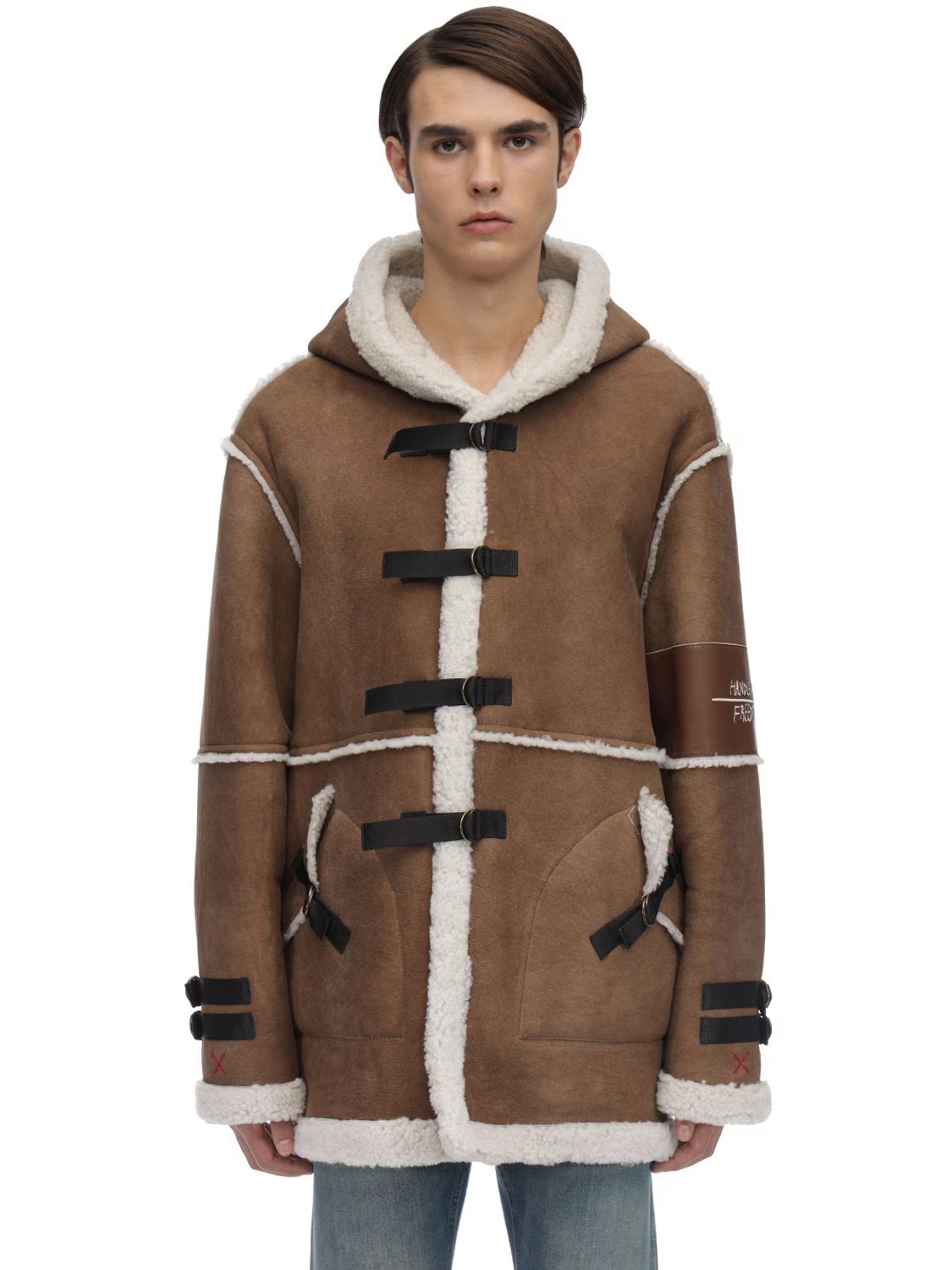 Long Sheepskin Jacket W/shearling Detail | Luisaviaroma