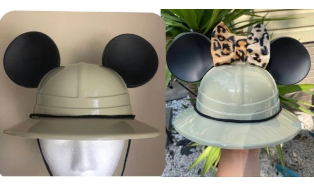 Kids Mickey Safari Hat With Bow Options - Etsy | Etsy (US)