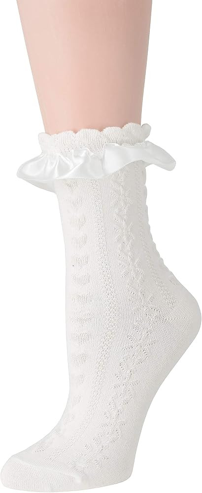 SRYL Women Ankle Socks, Lace Ruffle Frilly Comfortable Cotton Socks Fashion Ladies Girl Princess ... | Amazon (US)