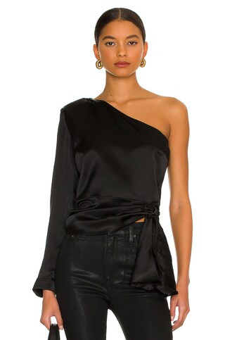 Amanda Uprichard Aubrianna Top in Black from Revolve.com | Revolve Clothing (Global)