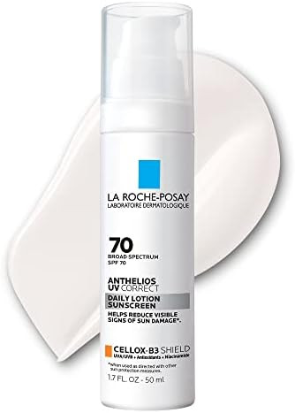 La Roche-Posay Anthelios UV Correct Sunscreen Moisturizer SPF 70, Daily Anti-Aging Face Moisturiz... | Amazon (US)