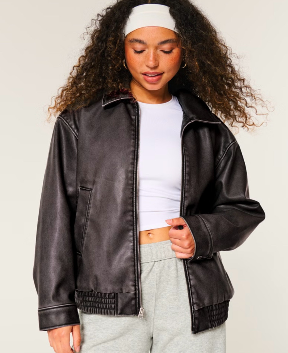 Leather jacket on sale 🤍

#LTKHoliday #LTKFindsUnder50 #LTKGiftGuide