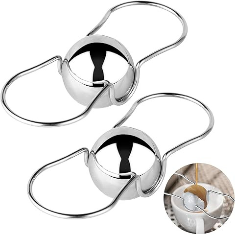 AIEVE 2 Pack Espresso Cooling Ball, Stainless Steel Frozen Ice Rock for Coffee, Espresso Accessor... | Amazon (US)