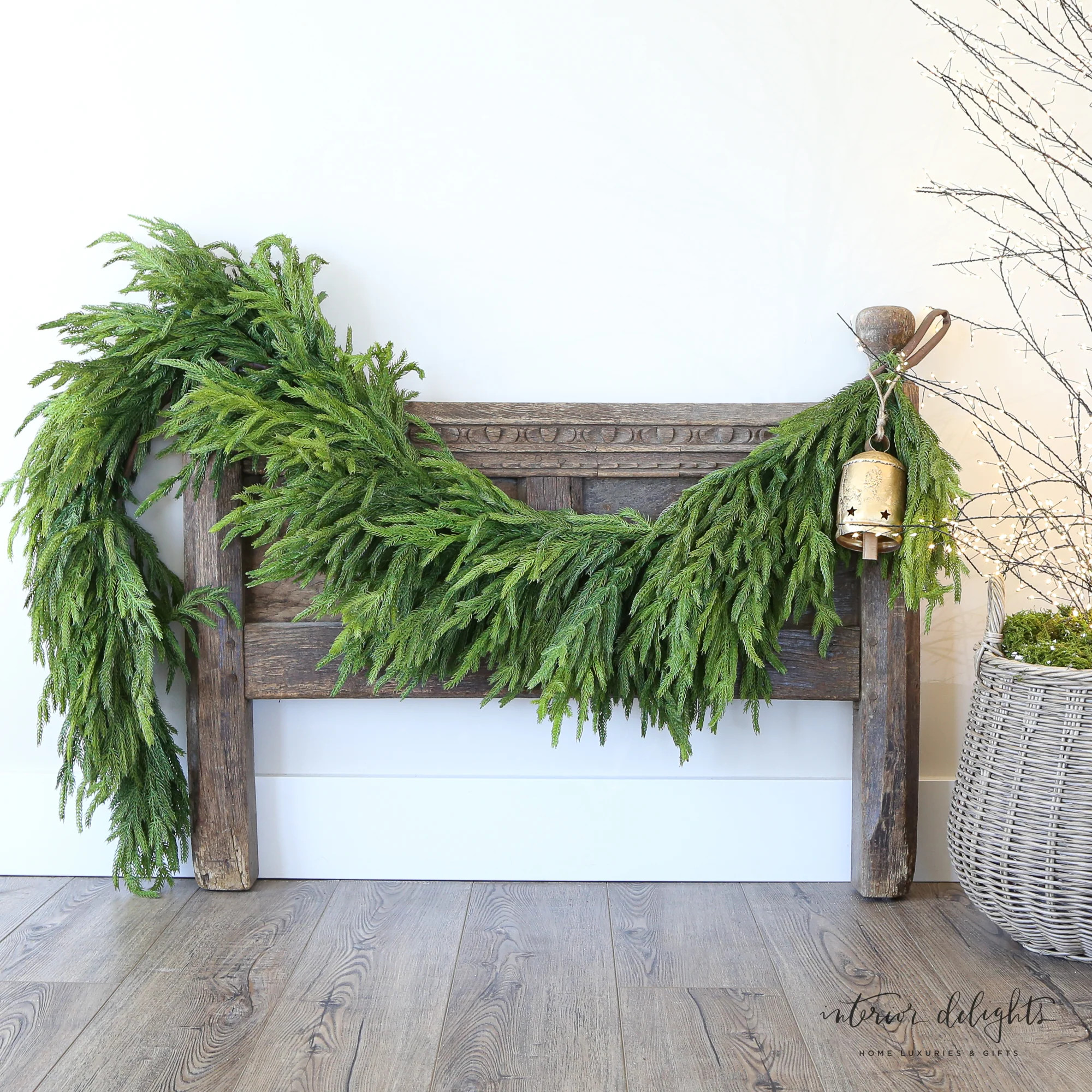 72” Natural Touch Norfolk Pine Garland-Deluxe Full | Interior Delights