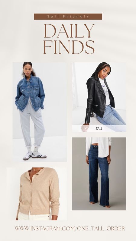 Most shopped items of the week!
Tall leather jackets on sale at Asos
Oversized denim jackets from Gap
Cardigans from Gap and Old Navy
Extra long wide leg jeans from American Eagle 


#LTKworkwear #LTKsalealert #LTKmidsize