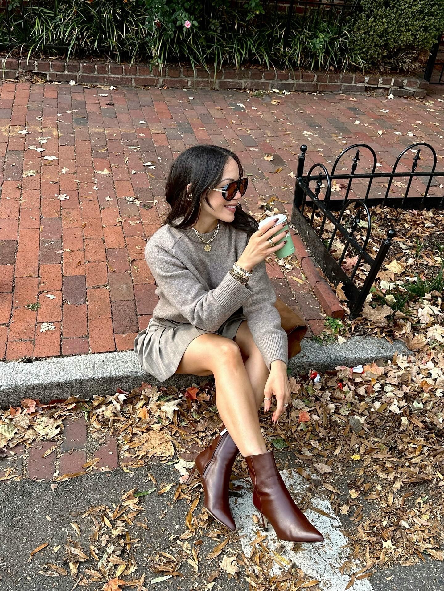 Fall neutrals never miss 🤎🍂Boots made for coffee runs and strolls through the city @inez - use IRIS15 to save 💸
.
.
Look by @abercrombie 
#falloutfit #fallfashion #autumnfashion #fallfashioninspo #fallaesthetic #outﬁtinspo #minimalstyle fall outfit, fall fashion, fall outfit inspo, neutral outfit, lifestyle aesthetic, coffee moment, autumn aesthetic, minimal outfit, sweater weather, fall neutrals, chic street style, elevated casual, outfit of the day, dc influencer, fall boots, brown belt,