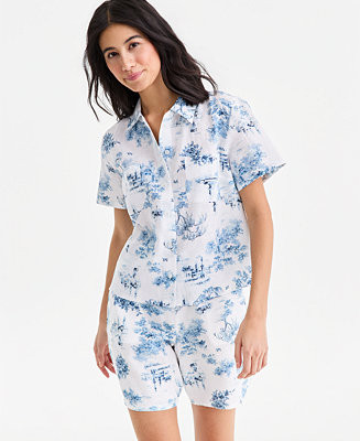 Women's 100% Linen Camp Shirt, Macy's Exclusive | Macy's
