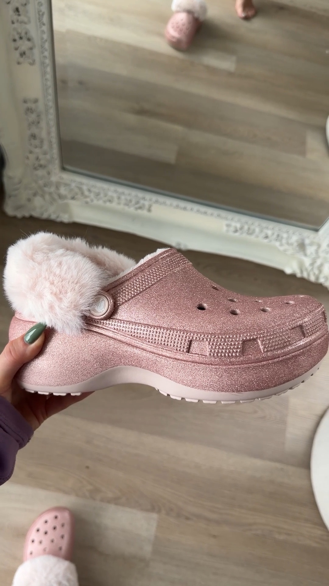 Holiday gift idea- pink glitter women fur lined crocs 

#LTKGiftGuide #LTKHoliday #LTKootd