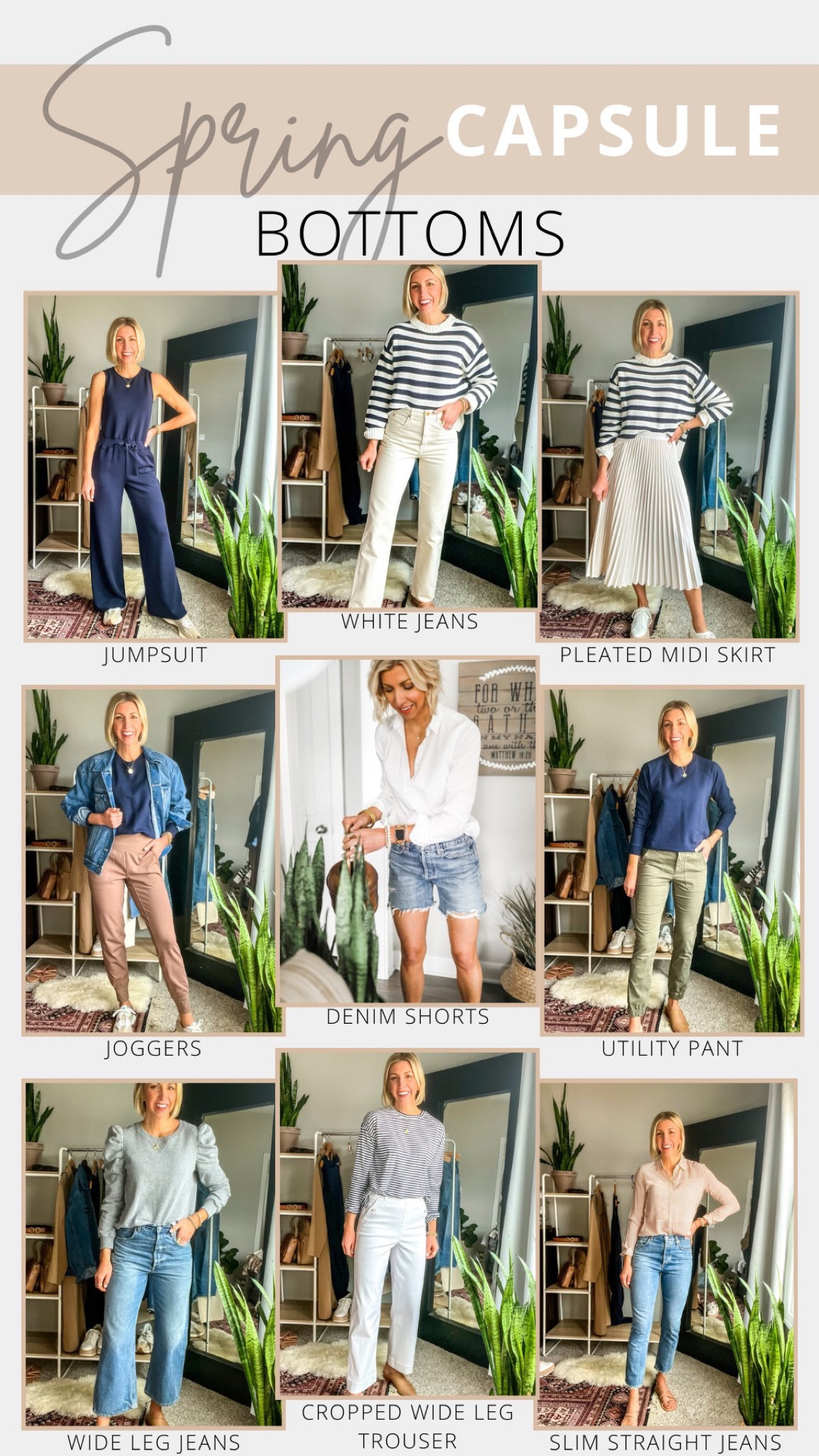 Spring Capsule 2023 Bottoms 

#LTKstyletip #LTKSeasonal #LTKFind