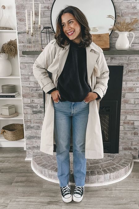 Sharing 30 days of mom outfit ideas you’ll actually want to wear! You definitely don’t have to be a mom to wear them! Just love an elevated casual look. 🖤 Another way to style my new Trench!

SIZING INFO
• Elevated  Trench Coat - small 
• Ultra High Rise 90s Straight Jean - true to size
• Easy Street Tunic - Medium
• Converse - true to size 

The perfect mom outfit, jeans outfit, mom outfit idea, casual outfit idea, Abercrombie outfit, converse outfit, style over 30, trench outfit, spring outfits, Abercrombie jeans

#momoutfit #momoutfits #dailyoutfits #dailyoutfitinspo #whattoweartoday #casualoutfitsdaily #momstyleinspo #abercrombie #springoutfit

#LTKstyletip #LTKfindsunder100 #LTKfindsunder50