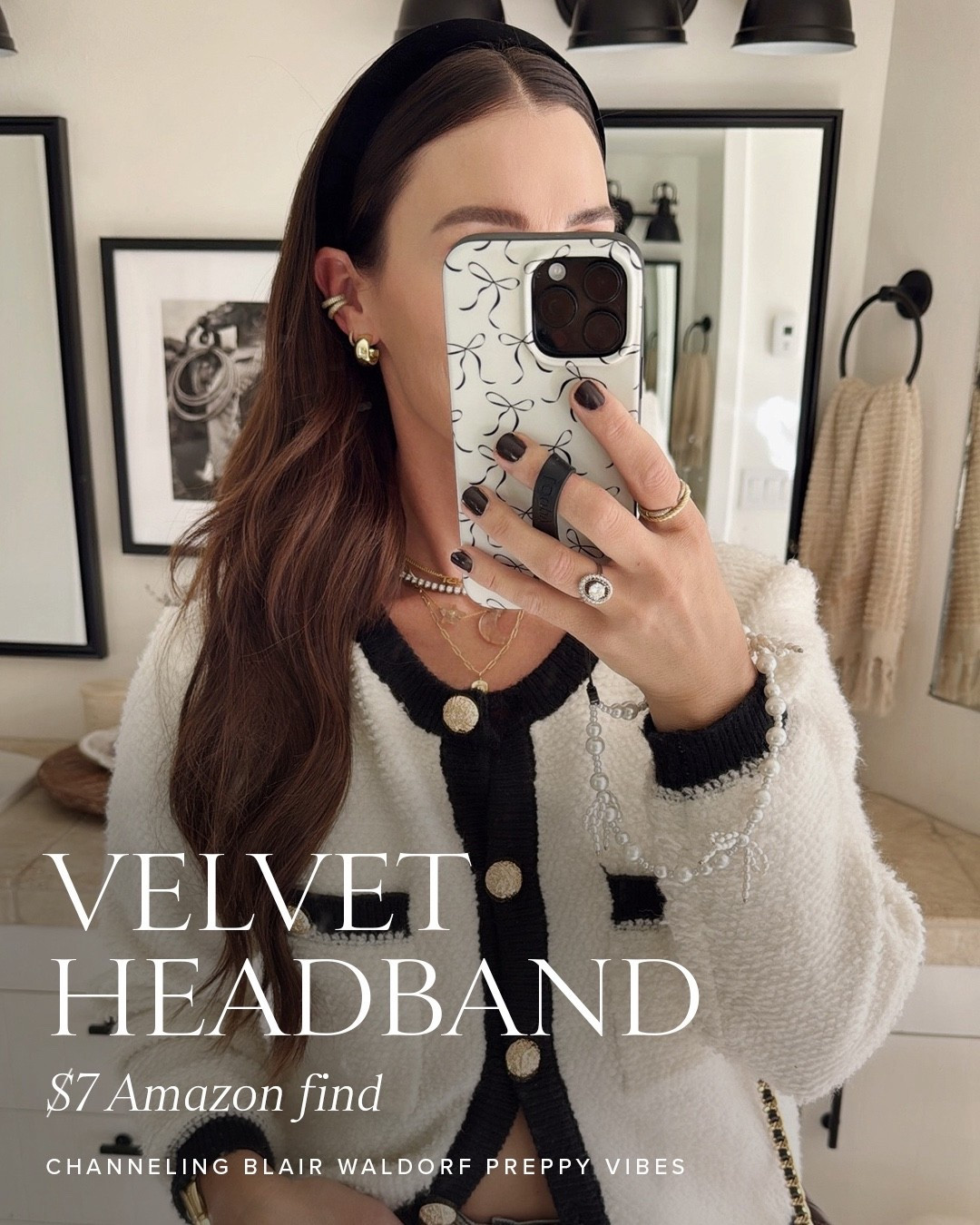 Black velvet headband to jazz up your hair this fall and winter! Amazon find 

Cardigan
Beauty 
Preppy 

#LTKBeauty #LTKSeasonal