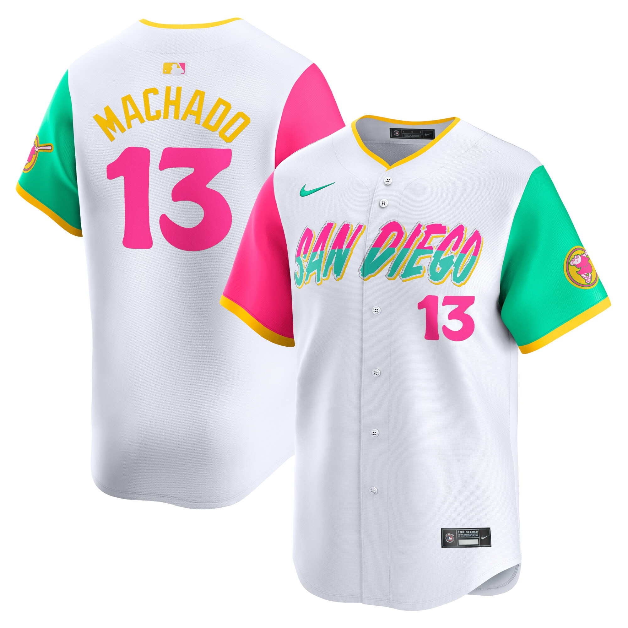 Men's San Diego Padres Manny Machado Nike White City Connect Limited Player Jersey | MLB Shop