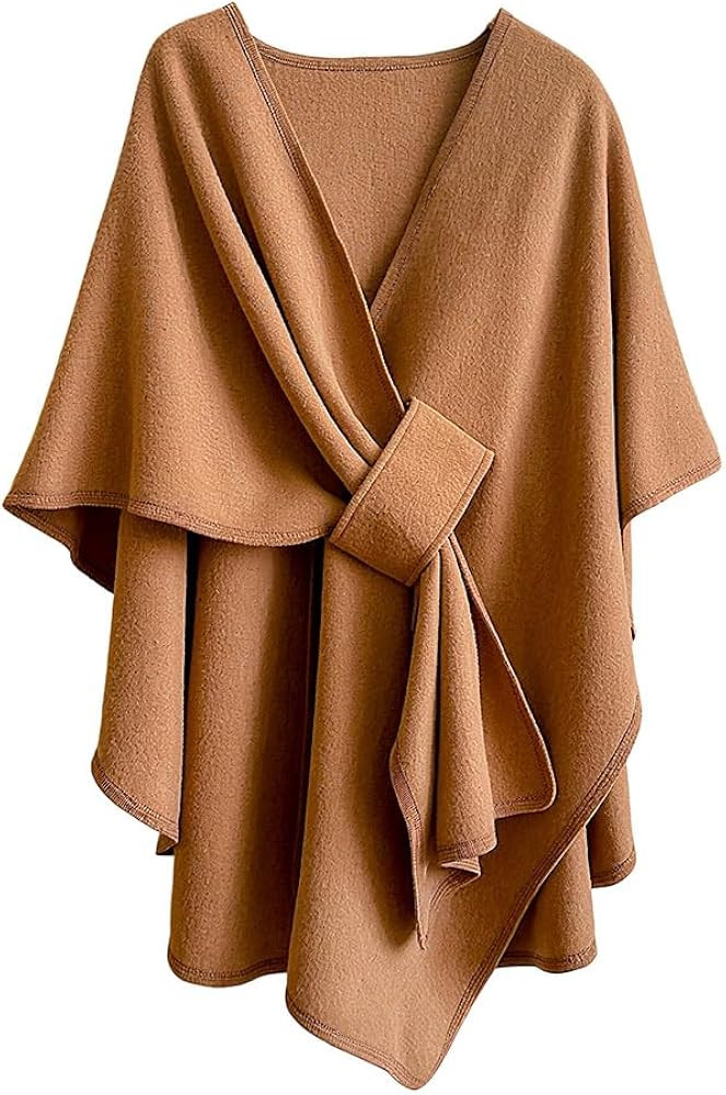 Winter Shawl Wraps For Women,2025 New Knitted Shawls and Wraps Cardigan Cape Wool Cashmere Should... | Amazon (US)