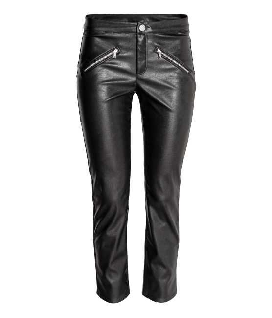 H&M - Imitation Leather Pants - Black - Women | H&M (US)