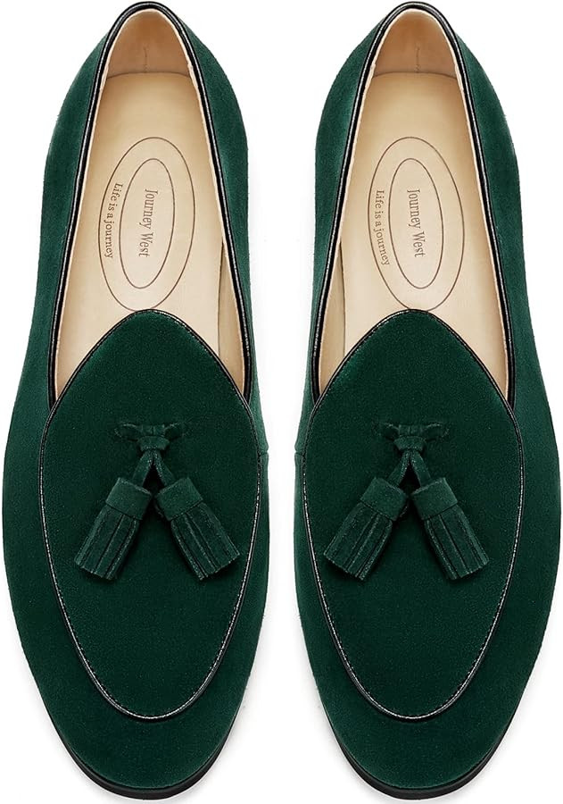 Journey West Men's Vintage Loafers for Men Belgian Loafers Slip-on Loafer Penny Loafer Casual Loa... | Amazon (US)