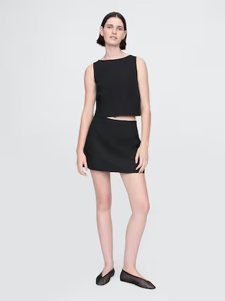 Linen-Blend Mini Skort | Gap (US)