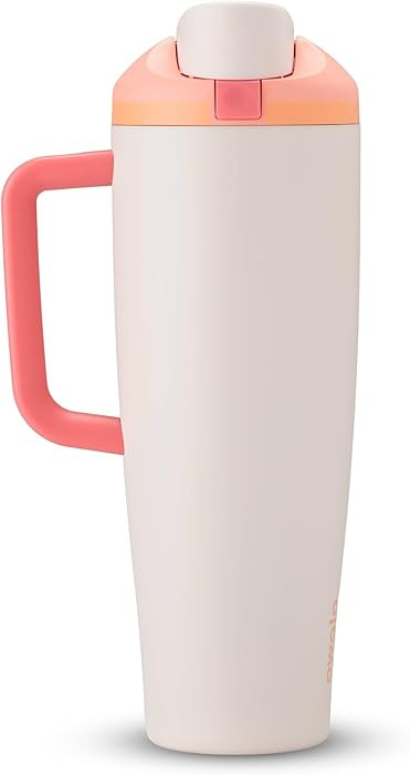 Owala FreeSip Tumbler - Stainless Steel-40-oz.-Orange/Tan(Sparkling Sherbet) | Amazon (US)