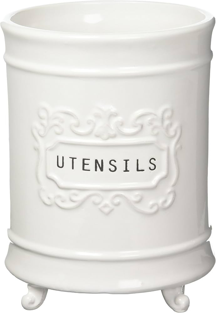 Mud Pie Circa Utensil Ceramic Holder, 6.5"x5" dia, Utensils | Amazon (US)