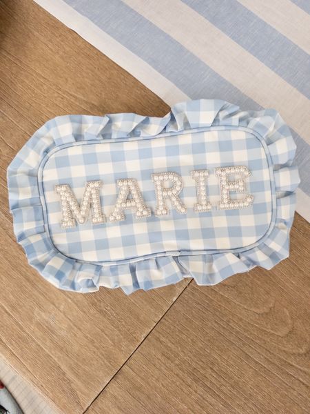 Cutest personalized gingham makeup bag and so affordable mine was only $20! 

#LTKHome