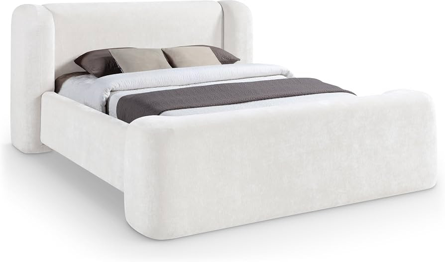 Meridian Furniture ModenaCream-K Modena Collection Modern | Contemporary King Bed with Soft Cream... | Amazon (US)