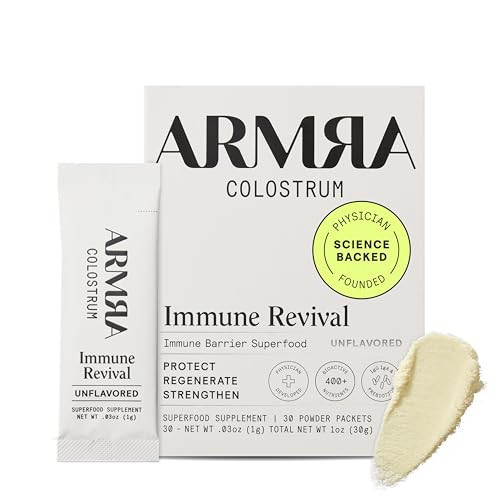 ARMRA Colostrum Powder | Unflavored | Gut Health & Bloating | Skin & Hair | Immunity | Keto, Gluten & Fat-Free | 30 Servings | Amazon (US)