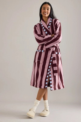 TBCo Pink Stripe Cotton Robe | Anthropologie (UK)