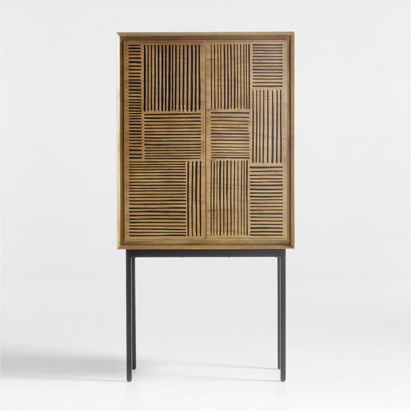 Keenan Bar Cabinet with Storage + Reviews | Crate & Barrel | Crate & Barrel