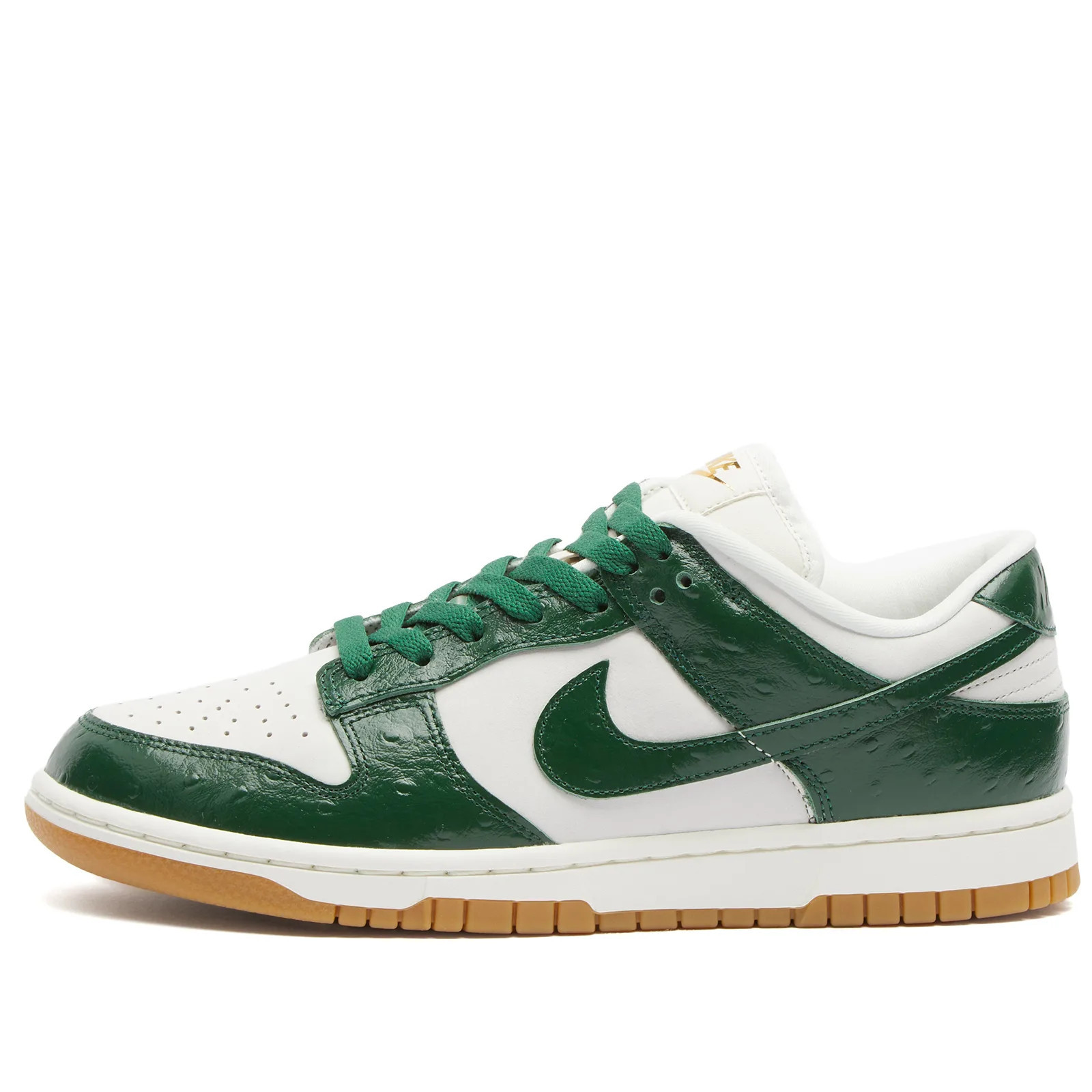 Nike Women's W Dunk Low LX Sneakers in Phantom/Green/Metallic Gold, Size UK 3.5 | END. Clothing