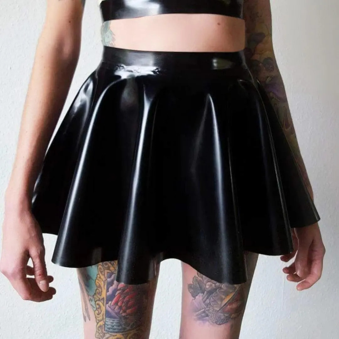 XXS-5XL Latex Full Circle Skater Skirt - Etsy | Etsy (US)