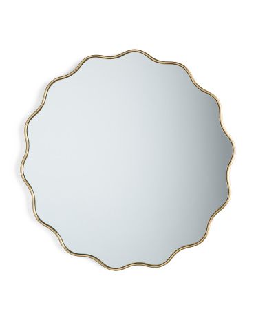 31.5in Round Scallop Mirror | Pillows & Decor | Marshalls | Marshalls