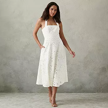 Jcpenney long white clearance dress