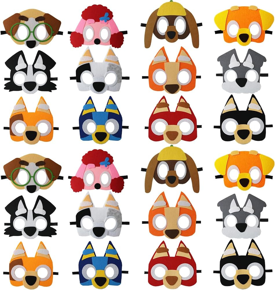 24 Packs Puppy Dogs Felt Masks Party Favors for Kids, Puppy Dog Theme Party Supplies for Kids Dre... | Amazon (US)