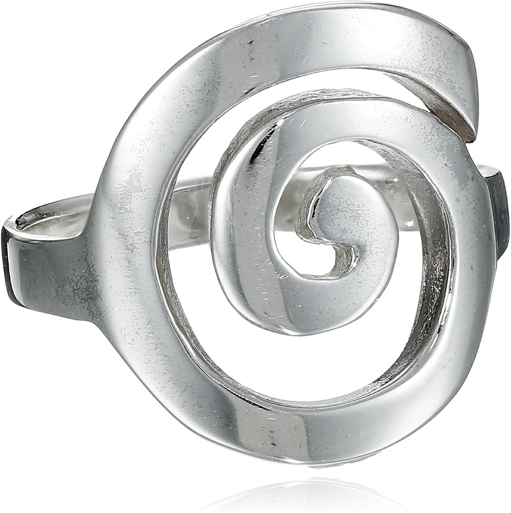 Mimi Sterling Silver Large Open Celtic Swirl Ring | Amazon (US)