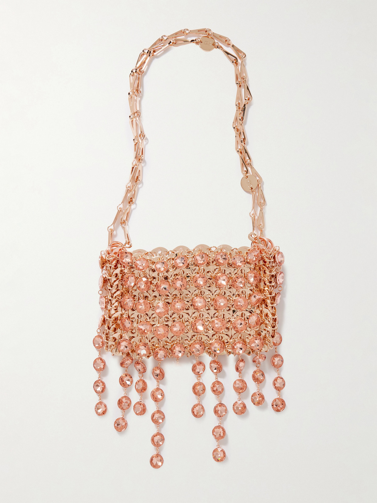 RABANNE - 1969 Nano Crystal-embellished Chainmail Shoulder Bag - Pink | NET-A-PORTER (US)