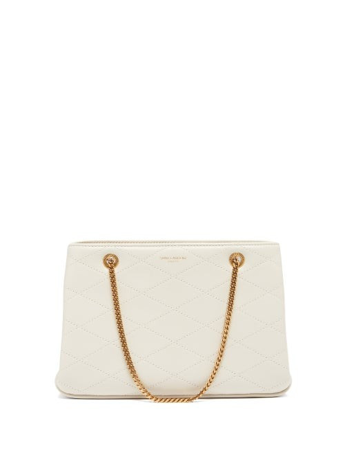 Saint Laurent - Chain-strap Quilted-leather Shoulder Bag - Womens - White | Matches (US)