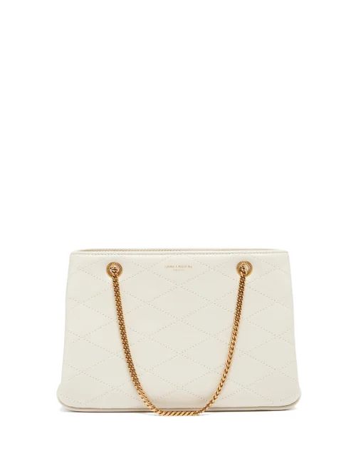 Saint Laurent - Chain-strap Quilted-leather Shoulder Bag - Womens - White | Matches (US)