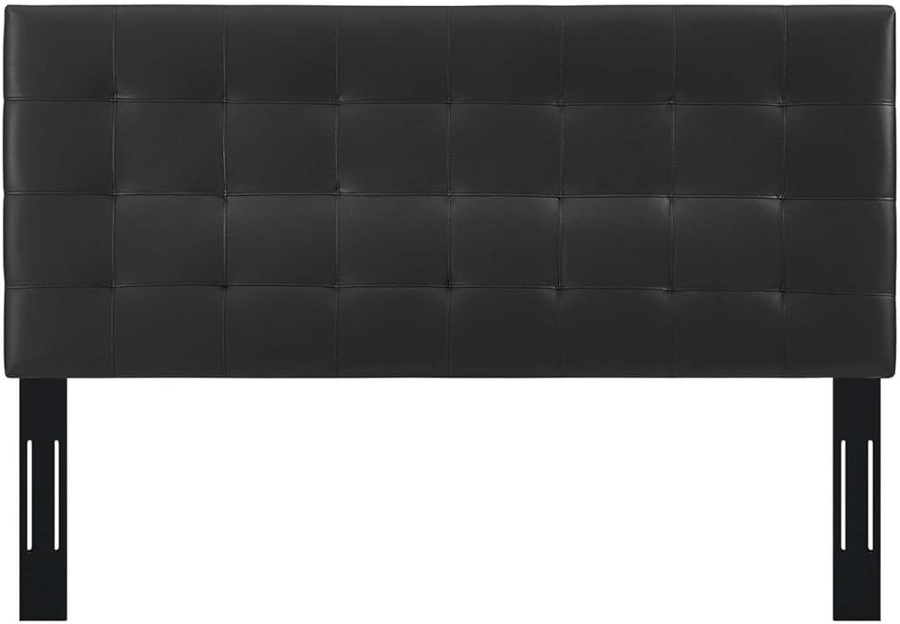 Modway Paisley Upholstered Tufted Faux Leather King and California King Headboard Size in Black | Amazon (US)