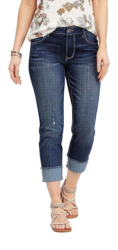 maurices Women’s Slim Mid-Rise Jean - Denimflex Gray Stitch Boot Jeans | Amazon (US)