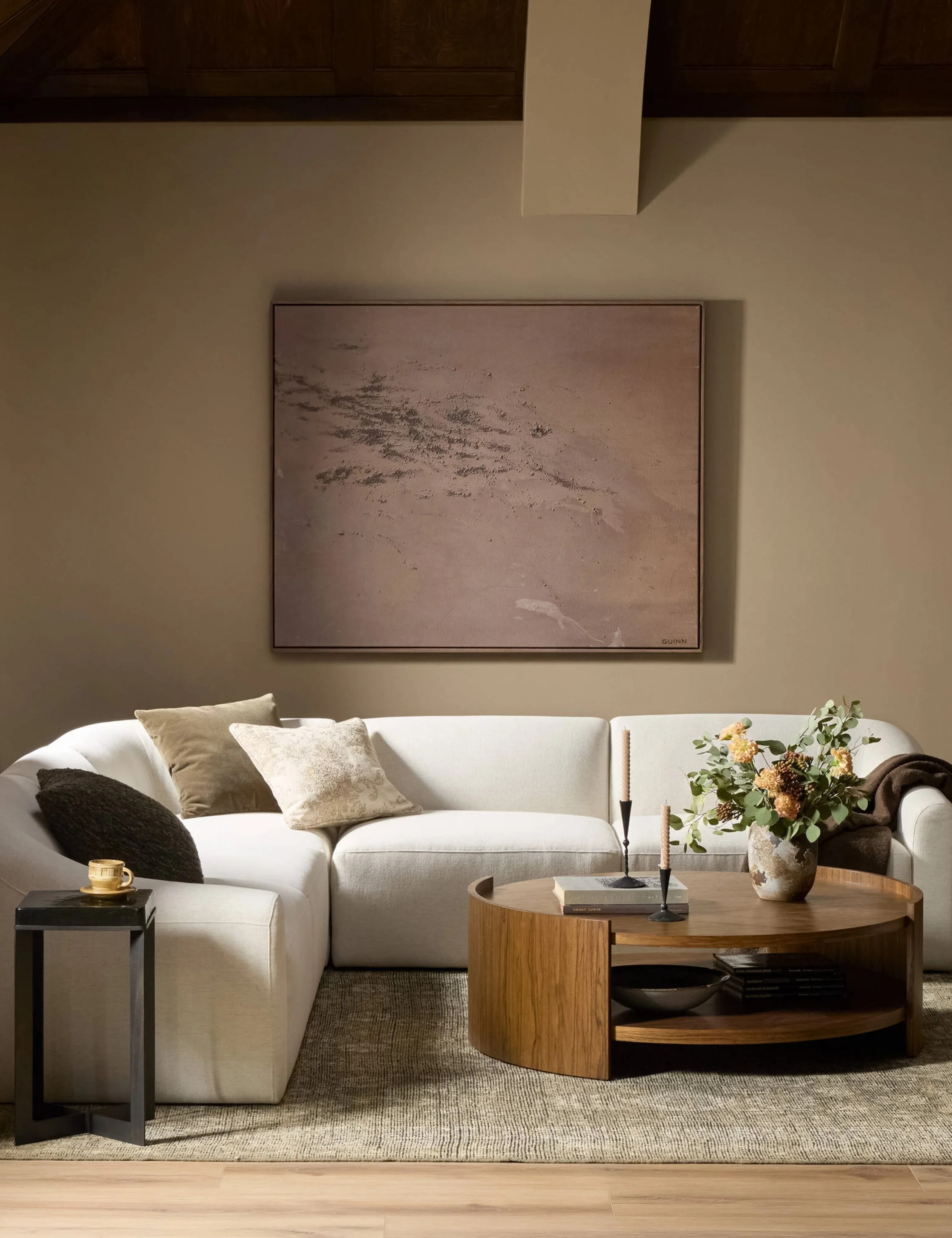 Lindsay Sectional Sofa, Cream | Lulu and Georgia 
