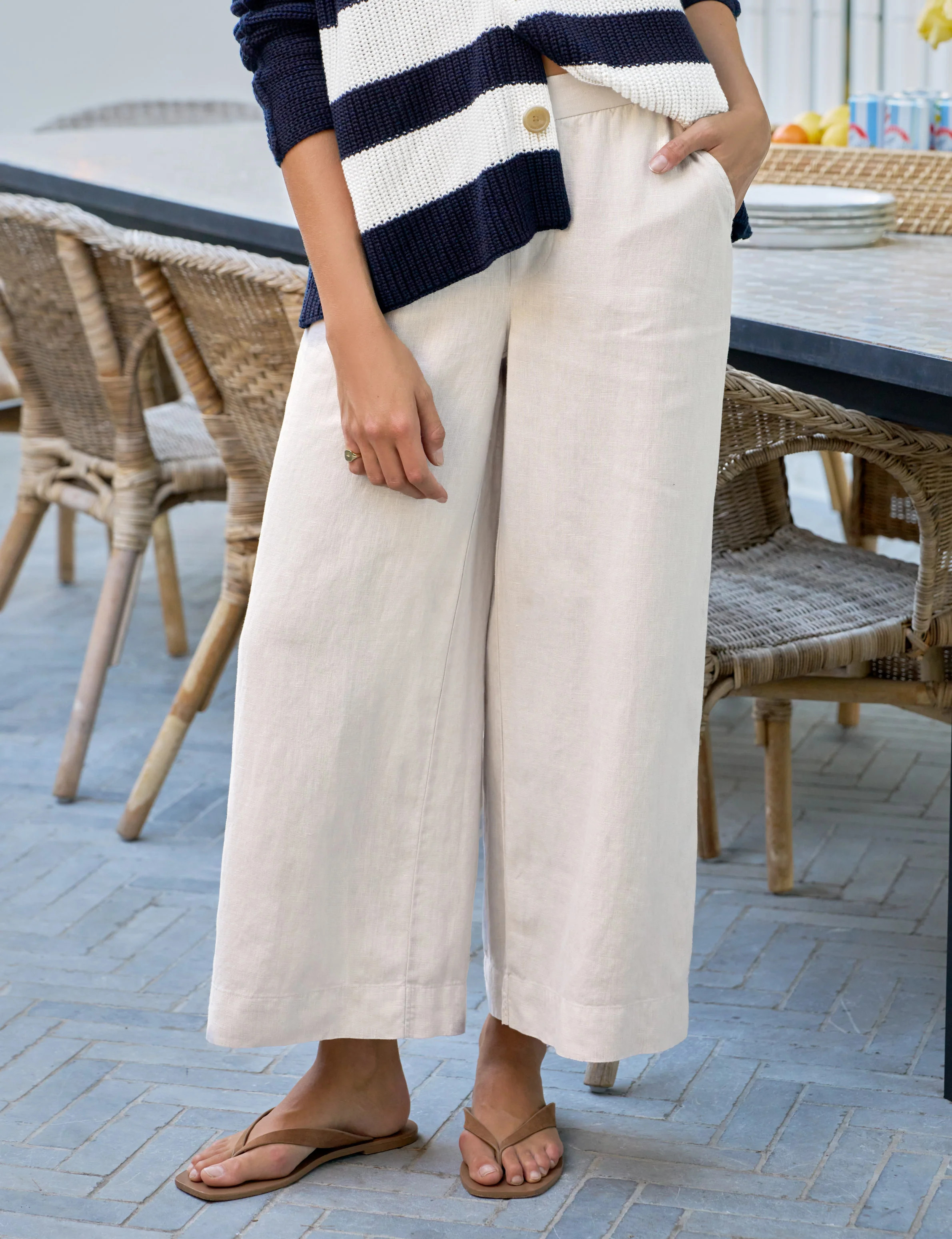 MAISIE Sand, Washed Linen | Frank & Eileen
