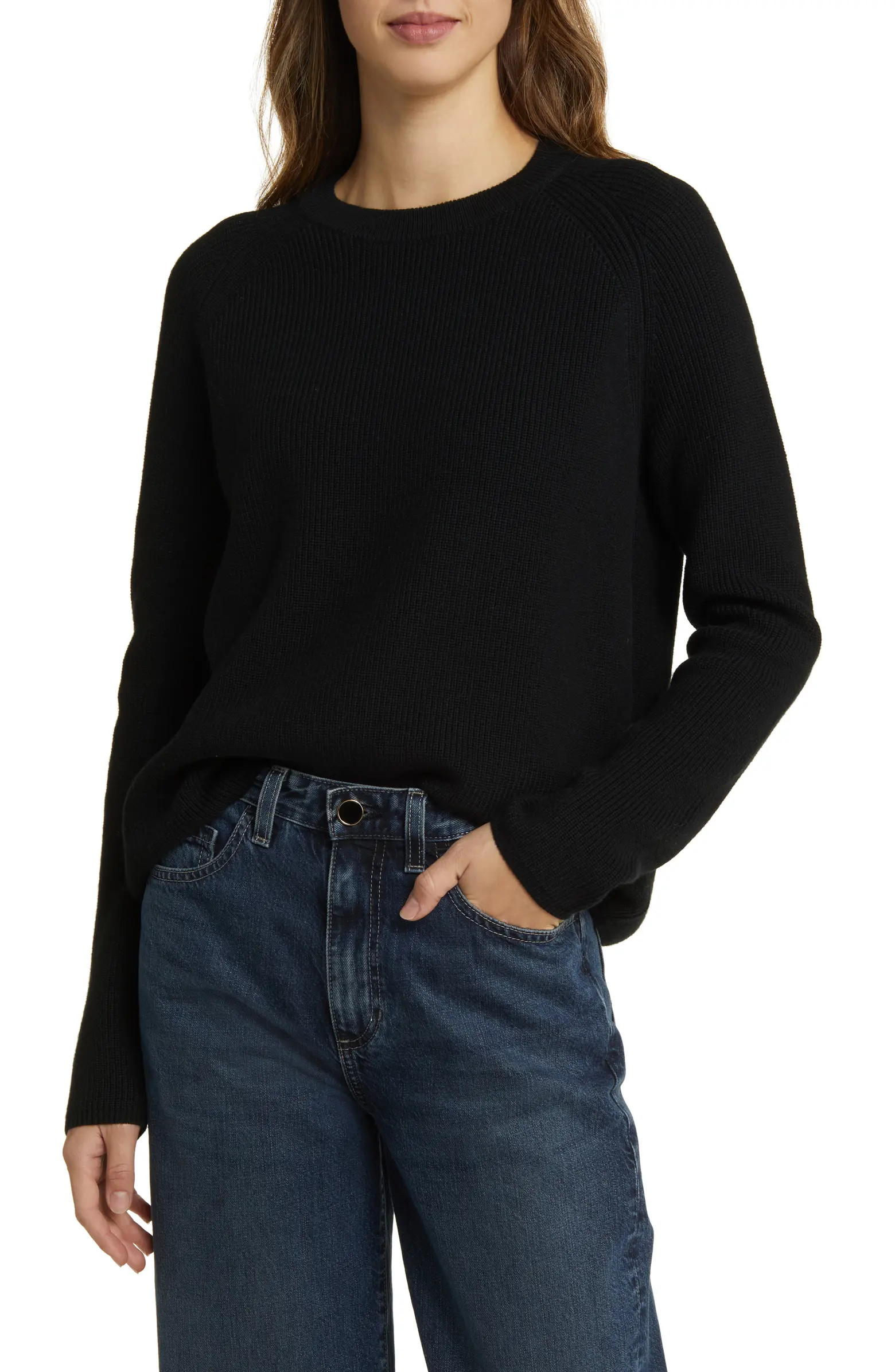 Nordstrom Rib Organic Cotton & Merino Wool Sweater | Nordstrom | Nordstrom