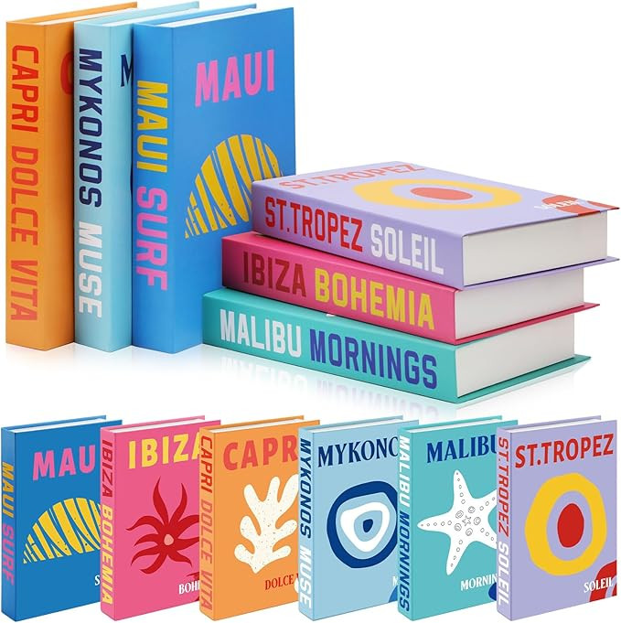 Honoson Preppy Room Decor Preppy Decorative Books Modern Fashion Coffee Table Book for Shelf Deco... | Amazon (US)