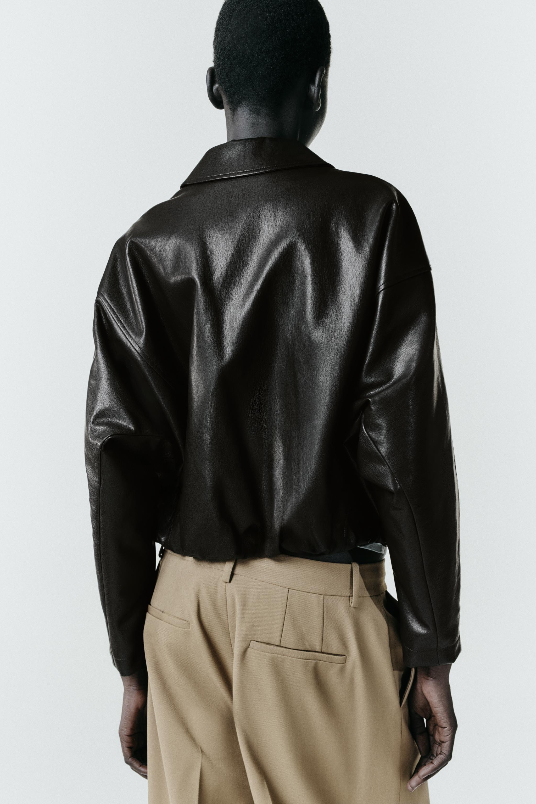 100% DISTRESSED LEATHER JACKET | Zara AU
