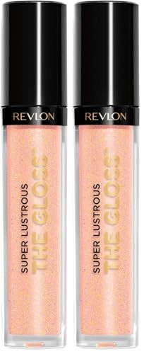 REVLON Super Lustrous Lip Gloss, Non-Sticky, Hydrating, High Shine Finish, 205 Snow Pink, 0.13 oz (Pack of 2) | Amazon (US)