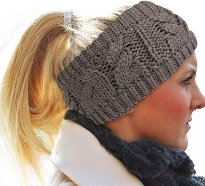 Loritta Womens Ear Warmers Headbands Winter Warm Fuzzy Cable Knit Head Wrap Fleece Lined Gifts | Amazon (US)