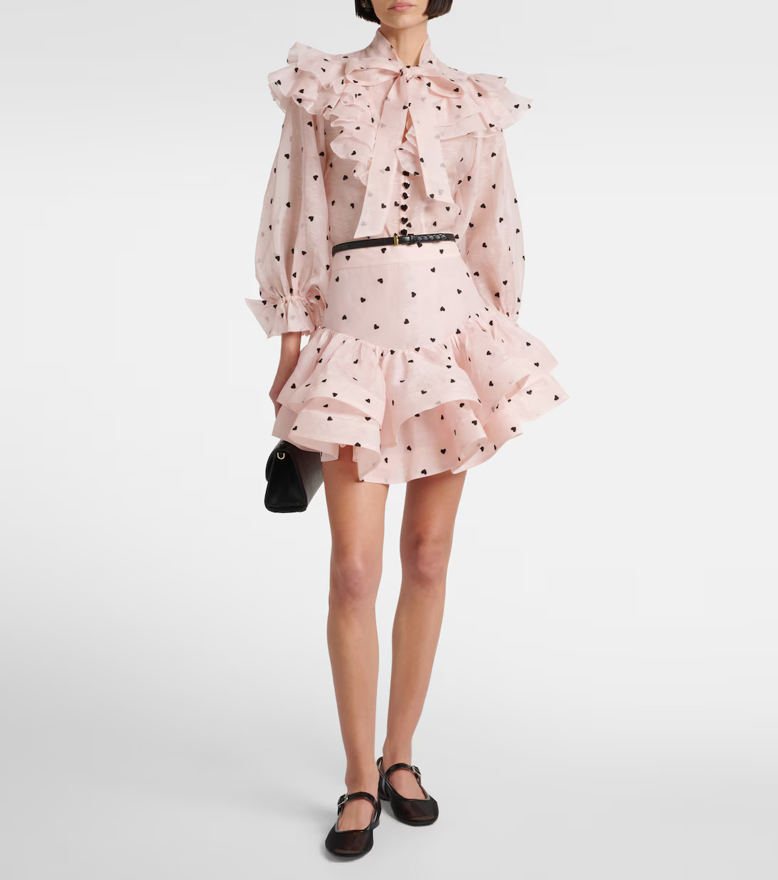 Crush Flip ruffled linen and silk miniskirt | Mytheresa (US/CA)