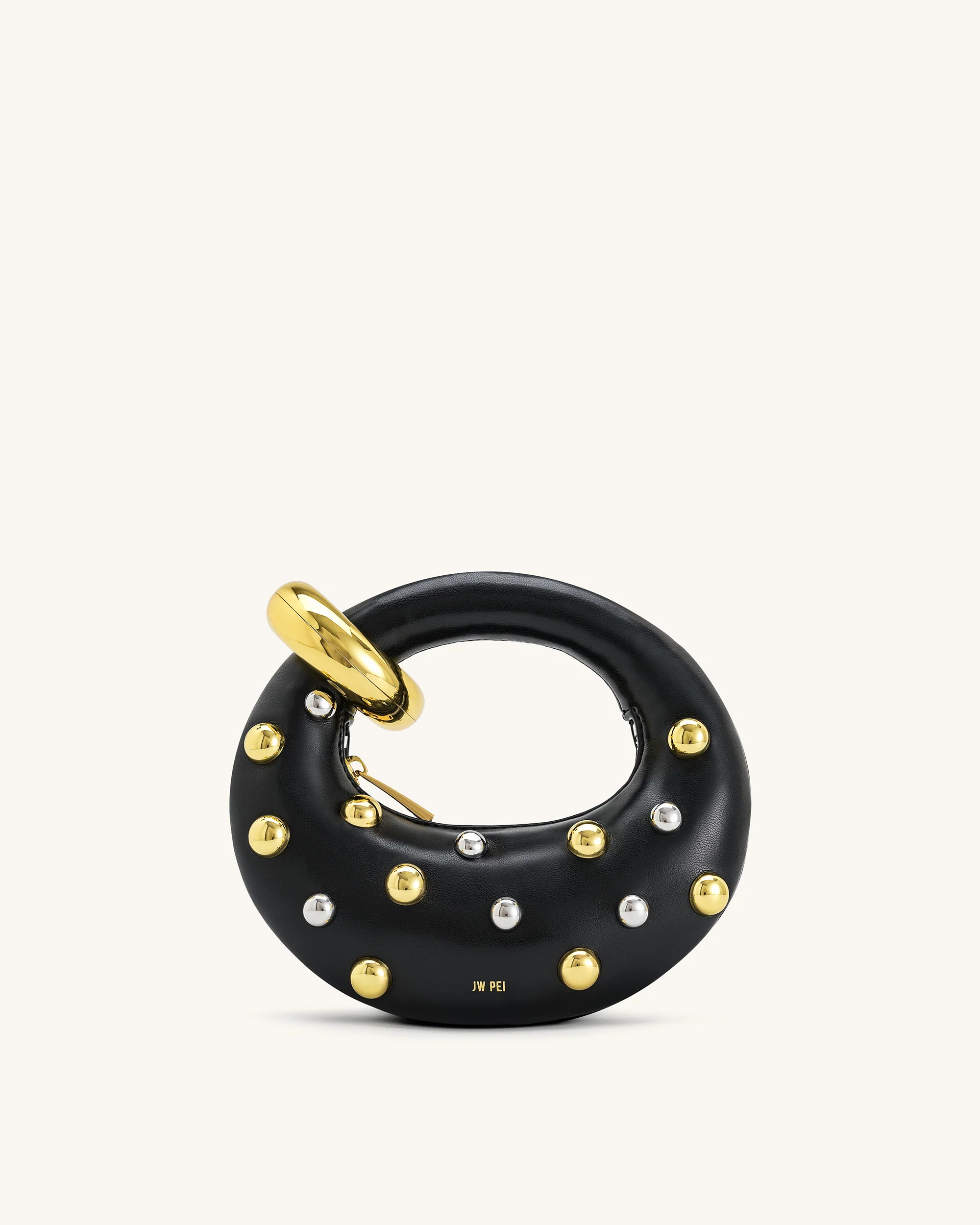 Abacus Studded Mini Top Handle Bag - Black | JW PEI US