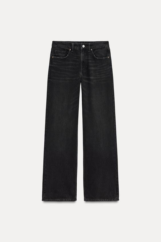 TRF WIDE-LEG MID-RISE FULL LENGTH JEANS | Zara US